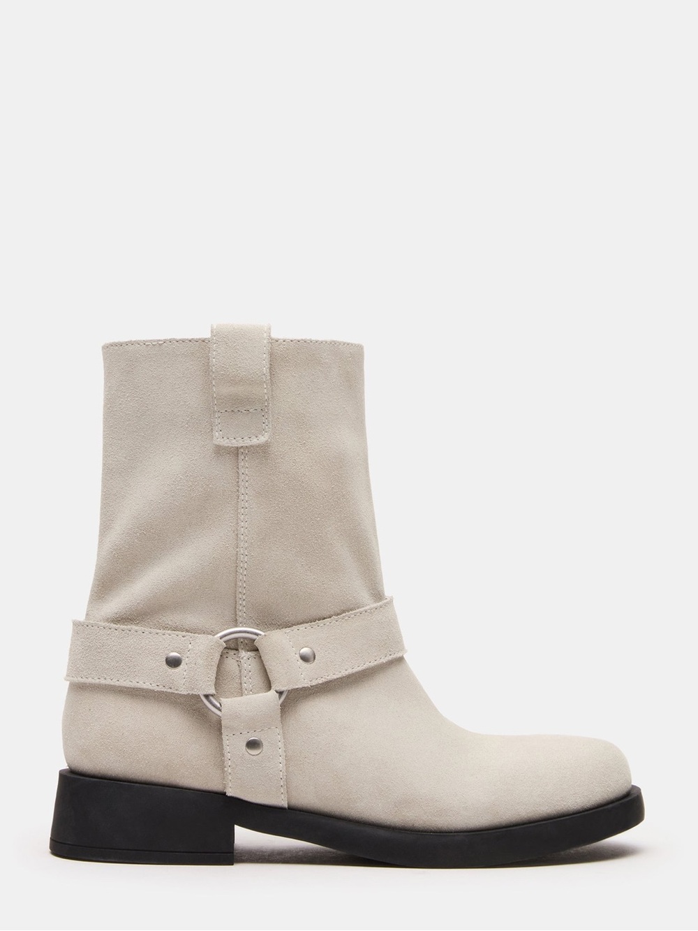 Steve Madden LANI White Suede Boots Size 7